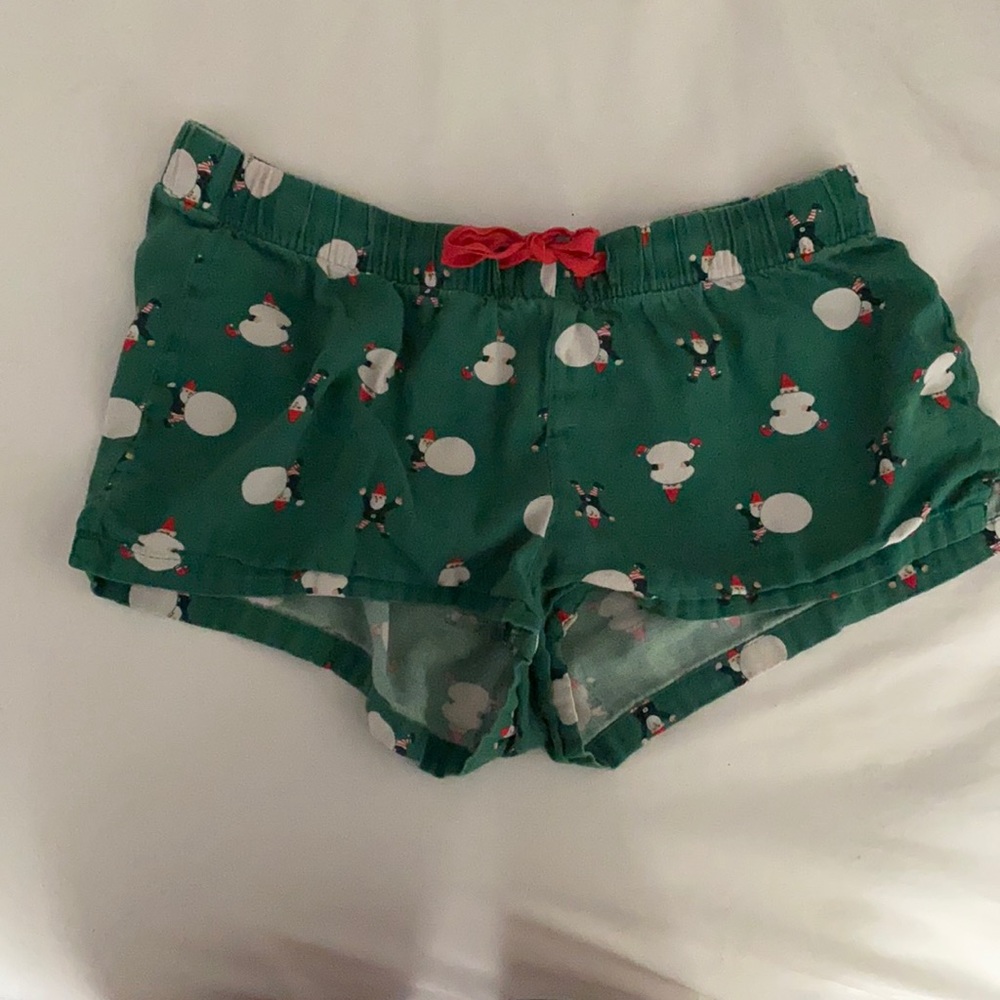 Christmas pajama shorts